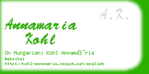 annamaria kohl business card